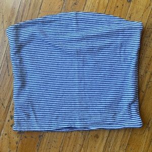 Brandy Melville navy blue striped tube top